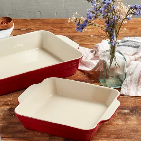 Le Creuset Kitchen Le Creuset Small Rectangular Baking Dish Cerise